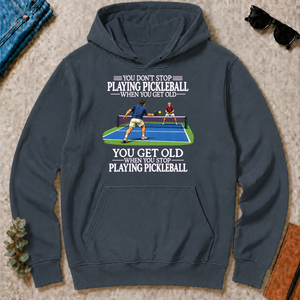 Old Man Don't Stop Pickleball - dark-heather - HS2D-DarkHeather