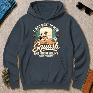 I Just Want To Play Squash & Ignore All Adult Problems - dark-heather - HS2D-DarkHeather
