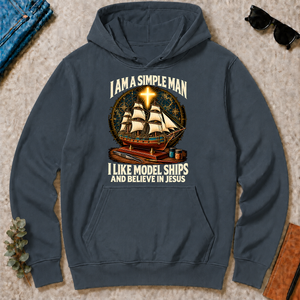 I Like Model Ships & Believe In Jesus - dark-heather - HS2D-DarkHeather