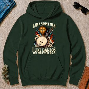 I Like Banjos & Believe In Jesus - forest-green - HS2D-ForestGreen