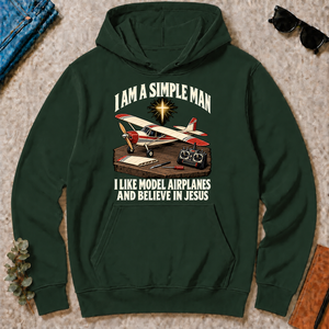 I Like Model Airplanes & Believe In Jesus - forest-green - HS2D-ForestGreen