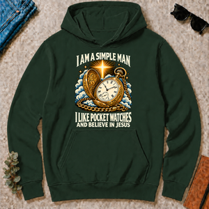 I Like Pocket Watches & Believe In Jesus - forest-green - HS2D-ForestGreen