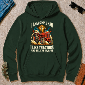 I Like Tractors & Believe In Jesus - forest-green - HS2D-ForestGreen