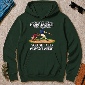 Old Man Don't Stop Baseball - forest-green - HS2D-ForestGreen