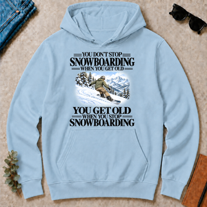 Don't Stop Snowboarding Vintage Art - light-blue - HS2D-LightBlue