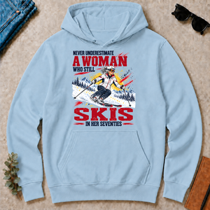 A Woman Still Skis In Her 70s - light-blue - HS2D-LightBlue