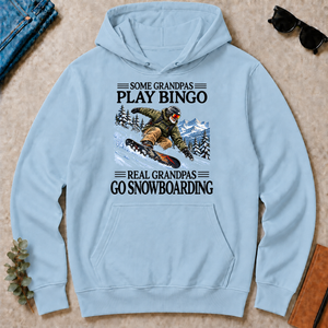 Some Grandpas Play Bingo Real Grandpas Go Snowboarding - light-blue - HS2D-LightBlue