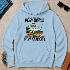 Some Grandpas Play Bingo Real Grandpas Play Baseball - light-blue - HS2D-LightBlue