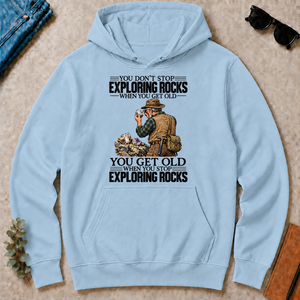 Vintage You Get Old When You Stop Exploring Rocks - light-blue - HS2D-LightBlue
