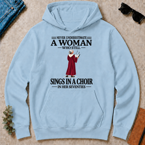 A Woman Still Sings In A Choir In Her Seventies - light-blue - HS2D-LightBlue