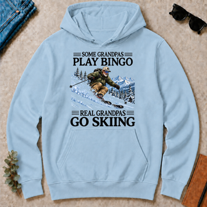 Some Grandpas Play Bingo Real Grandpas Go Skiing - light-blue - HS2D-LightBlue