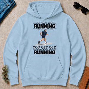 Vintage You Get Old When You Stop Running - light-blue - HS2D-LightBlue