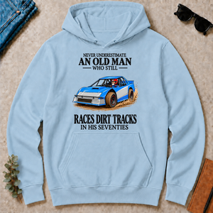 An Old Man Still Races Dirt Tracks In His Seventies - light-blue - HS2D-LightBlue