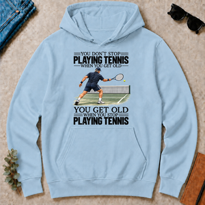 Vintage You Get Old When You Stop Playing Tennis - light-blue - HS2D-LightBlue
