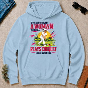 A Woman Still Plays Croquet In Her 70s - light-blue - HS2D-LightBlue