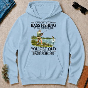 Don't Stop Bass Fishing Vintage - light-blue - HS2D-LightBlue