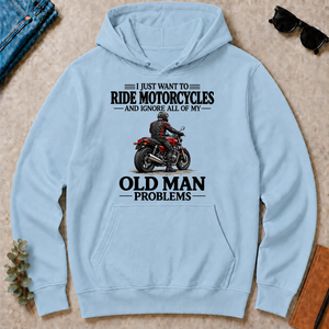 I Just Want To Ride Motorcycles - light-blue - HS2D-LightBlue