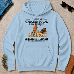All Men Are Created Equal Turkeys Hunting 70s - light-blue - HS2D-LightBlue