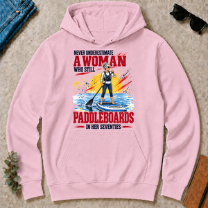 A Woman Still Paddleboards In Her 70s - light-pink - HS2D-LightPink