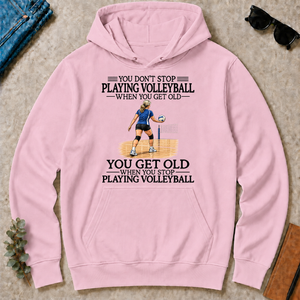 Don't Stop Playing Volleyball Woman - light-pink - HS2D-LightPink