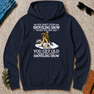 Old Man Don't Stop Shoveling Snow - navy - HS2D-Navy
