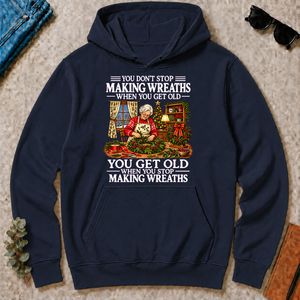 Old Woman Don't Stop Making Wreaths - navy - HS2D-Navy
