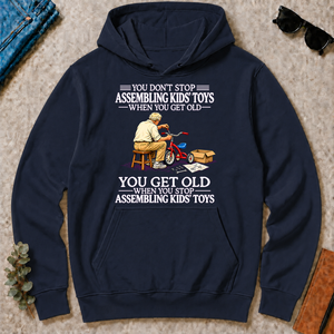 Old Man Don't Stop Assembling Kids Toys - navy - HS2D-Navy