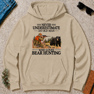 Never Underestimate An Old Man Bear Hunting - sand - HS2D-Sand