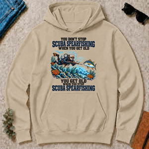 You Get Old When You Stop Scuba Spearfishing - sand - HS2D-Sand