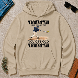 Vintage You Get Old When You Stop Playing Softball - sand - HS2D-Sand