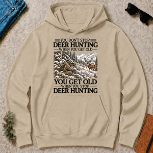 Don't Stop Mule Deer Hunting Snow - sand - HS2D-Sand