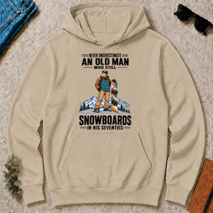 Never Underestimate An Old Man Snowboards In His 70s - sand - HS2D-Sand