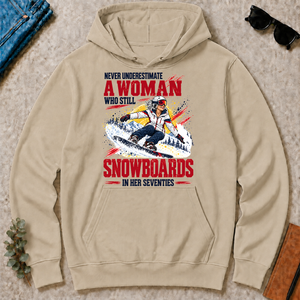 A Woman Still Snowboards In Her 70s - sand - HS2D-Sand