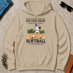 An Old Man Who Still Plays Softball In His Seventies - sand - HS2D-Sand