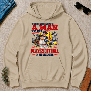 A Man Still Plays Softball In His 70s - sand - HS2D-Sand
