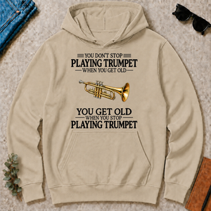 Don't Stop Playing Trumpet Vintage Art - sand - HS2D-Sand