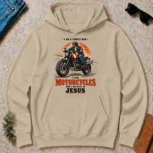 I Like Motorcycles And Believe In Jesus - sand - HS2D-Sand