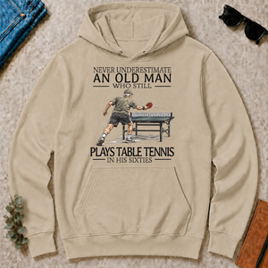 An Old Man Who Still Plays Table Tennis In His Sixties - sand - HS2D-Sand