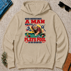A Man Still Plays Pool In His 70s - sand - HS2D-Sand