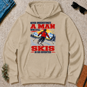 A Man Still Skis In His 70s - sand - HS2D-Sand