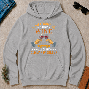 Vintage I Just Want To Drink Wine - sport-grey - HS2D-SportGrey
