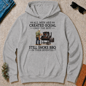 All Men Are Created Equal Only The Best Still Smoke BBQ 70s - sport-grey - HS2D-SportGrey