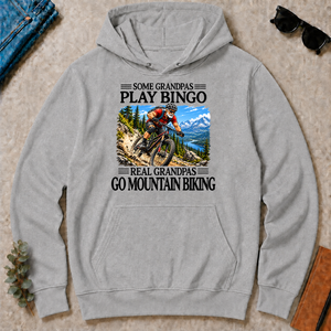 Some Grandpas Play Bingo Real Grandpas Go Mountain Biking - sport-grey - HS2D-SportGrey