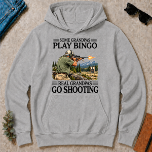 Some Grandpas Play Bingo Real Grandpas Go Shooting - sport-grey - HS2D-SportGrey