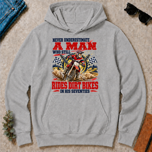 A Man Still Goes Rides Dirt Bikes In His 70s - sport-grey - HS2D-SportGrey