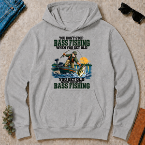 You Don't Stop Bass Fishing When You Get Old - sport-grey - HS2D-SportGrey