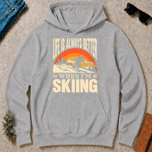 Vintage Life Is Always Better When I Am Skiing - sport-grey - HS2D-SportGrey