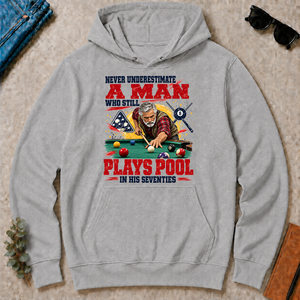 A Man Still Plays Pool In His 70s - sport-grey - HS2D-SportGrey