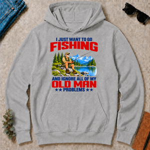 I Just Want To Go Fishing Art - sport-grey - HS2D-SportGrey