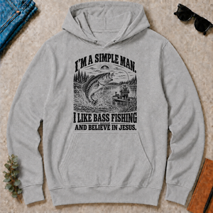 I like Bass Fishing Believe In Jesus - sport-grey - HS2D-SportGrey